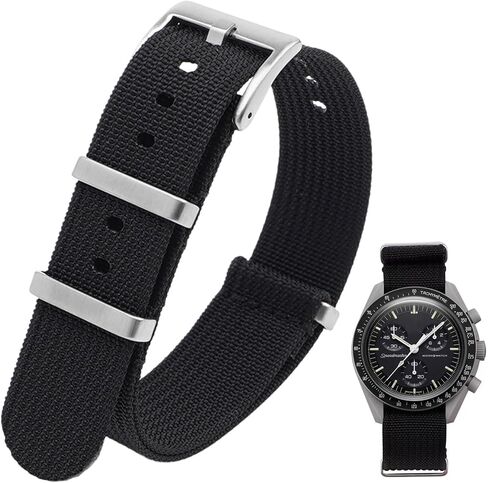 Military Nylon Watch Band 18mm 20mm 22mm 24mm Premium High Density Durable Comfortable Sport Ballistic Nylon Replacement Watch Straps with Stainless Heavy-Duty Buckle for Men Women in Kuwait