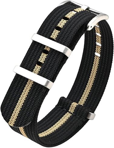 Military Nylon Watch Band 18mm 20mm 22mm 24mm Premium High Density Durable Comfortable Sport Ballistic Nylon Replacement Watch Straps with Stainless Heavy-Duty Buckle for Men Women in Kuwait