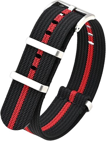 Military Nylon Watch Band 18mm 20mm 22mm 24mm Premium High Density Durable Comfortable Sport Ballistic Nylon Replacement Watch Straps with Stainless Heavy-Duty Buckle for Men Women in Kuwait