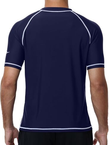 Roadbox Swim Shirts for Men, UPF 50+ Short Sleeve Rash Guard, UV Sun Protection Quick Dry Water T-Shirt for Surfing and Beach in Kuwait