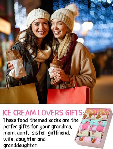 Shyyween 6 Pairs Ice Cream Socks for Girls Teen Boys Fun Novelty Socks for Youth Kids School Sports Casual Summer Gifts in Kuwait