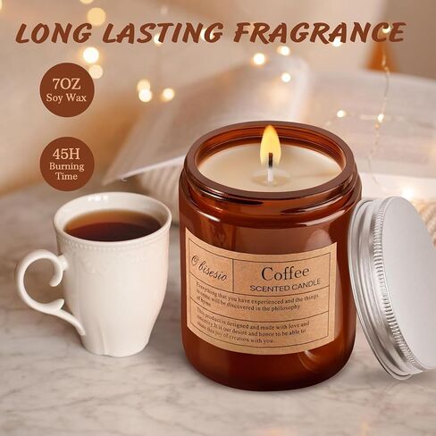 Coffee-Scented Candles,Aromatherapy Candels,Home Fragrance Candes,Soy Wax Candle Gifts-Perfect For Living Room And Bedroom.They Soothe The Mind And Freshen The Air—Making Them An Excellent Gift Choice in Saudi Arabia