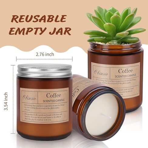 Coffee-Scented Candles,Aromatherapy Candels,Home Fragrance Candes,Soy Wax Candle Gifts-Perfect For Living Room And Bedroom.They Soothe The Mind And Freshen The Air—Making Them An Excellent Gift Choice in Saudi Arabia