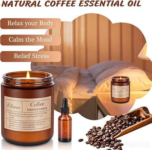 Coffee-Scented Candles,Aromatherapy Candels,Home Fragrance Candes,Soy Wax Candle Gifts-Perfect For Living Room And Bedroom.They Soothe The Mind And Freshen The Air—Making Them An Excellent Gift Choice in Saudi Arabia