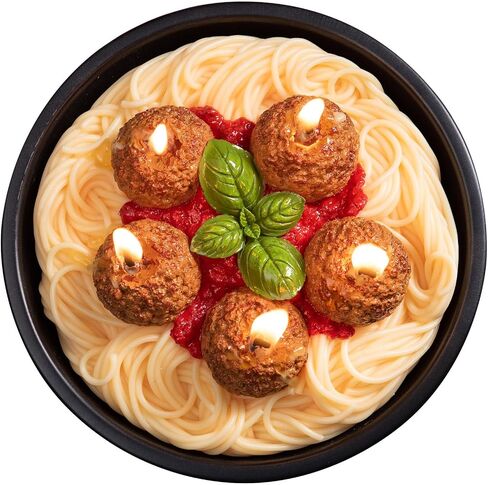 Meatball Spaghetti Realistic Food Vegetable Wax Candle in Saudi Arabia