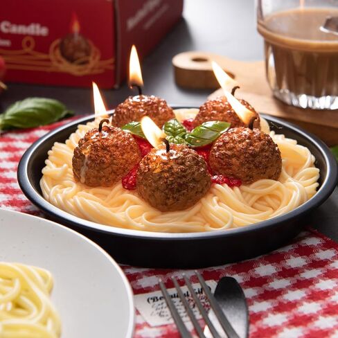 Meatball Spaghetti Realistic Food Vegetable Wax Candle in Saudi Arabia