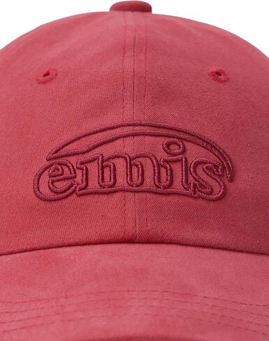 Cotton Brushed Baseball Cap Logo Adjustable Unisex Casual Streetwear Hat Red in Saudi Arabia