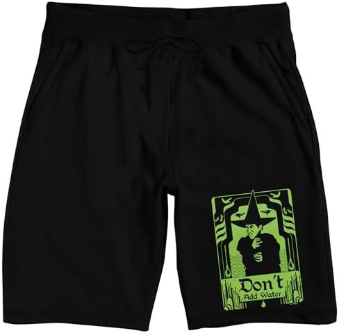 Bioworld Wizard Of Oz Wicked Witch Don't Add Water Men's Black Sleep Pajama Shorts in Kuwait