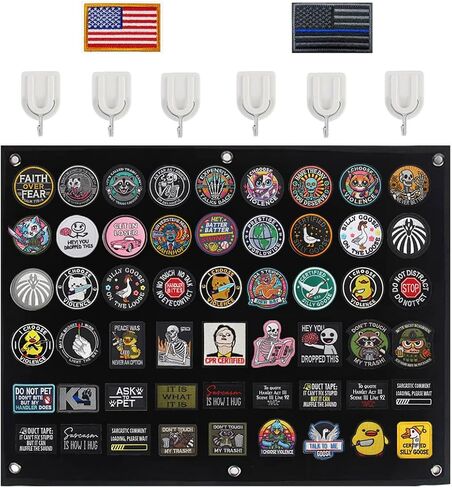 60 x 40 Inch Nylon Cloth Tactical Patch Display Board - Wall-Mounted Hanging Panel Display Foldable Rolling Poster Frame for Hook & Loop Morale Combat Emblems,Includes 2 Flag Patch in Saudi Arabia