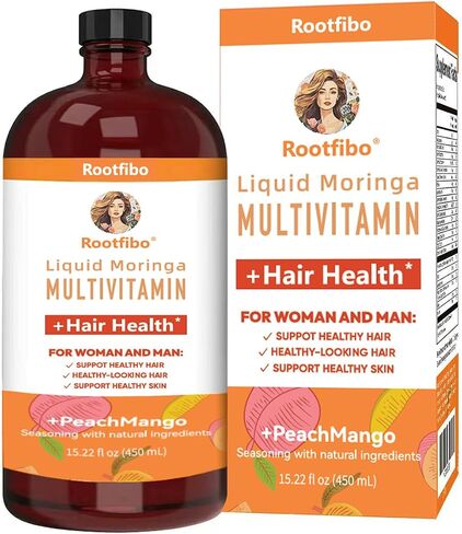 Maaryruth Multivitamins Hair Growth | Biotin 10000mcg | Hair & Skin Support Supplement | Hair & Skin Support | Suitable for Women & Men, Ages 18+ | 15.22 Fl Oz in Kuwait