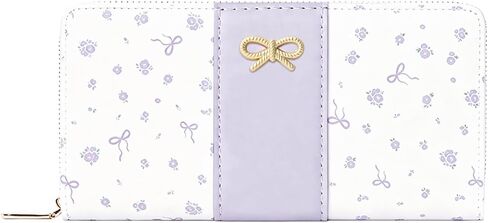 Long Wallet Floral Coquette Bow Wallet with ID Credit Card Slots Coin Purse for Women (PINK) in Saudi Arabia