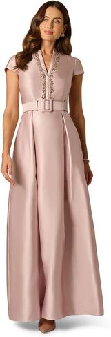 Adrianna Papell Mikado Belt Gown in Kuwait