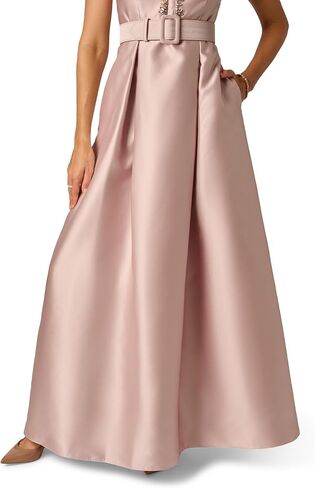 Adrianna Papell Mikado Belt Gown in Kuwait