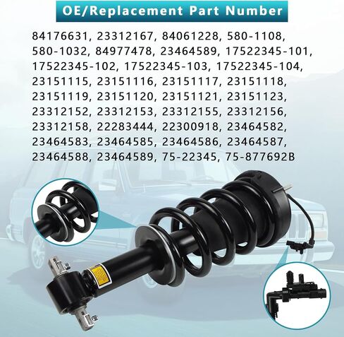 1643206013 Front Shock Absorber Air Suspension Struts with ADS Compatible with Mercedes Benz W164 X164 ML-Class 2005-2011 GL-Class 2007-2012(Single) in Saudi Arabia
