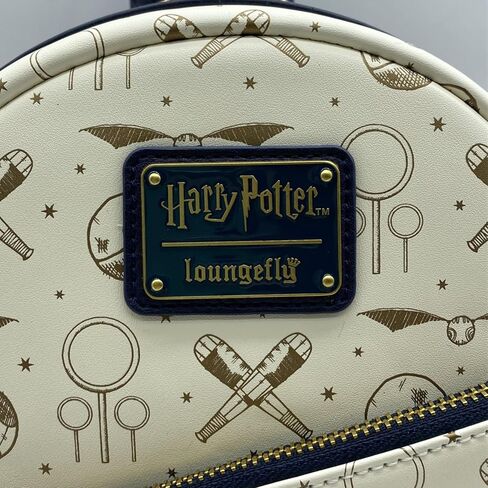 Loungefly Harry Potter Quidditch All Over Print Mini Backpack - Golden Snitch, Broomstick & Quaffle Pattern, Faux Leather Bag with Adjustable Straps in Kuwait