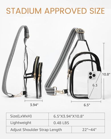 HULISEN Clear Sling Bag for Stadium Events in Saudi Arabia