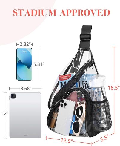 HULISEN Clear Sling Bag for Stadium Events in Saudi Arabia