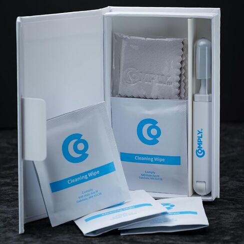 Comply Multi-Purpose Earbud Cleaning Kit | Includes Dual-Purpose Pen, Wet Wipes & Microfiber Cloth | Safely Cleans Ear Tips, Earbuds & Charging Case in Kuwait