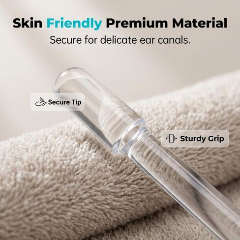 Sticky Ear Cleaning Stick for Adults, 2026 New Reusable Sticky Ear Cleaner Picks, Removal Adhesive Swabs Gentle Soft Ear Scoop Remover Tool with Dust Cover Packaging (24pcs, Small) in Kuwait