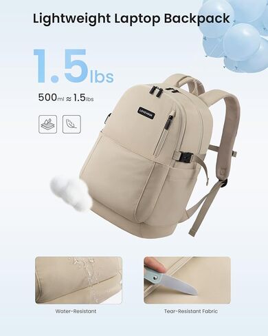 LOVEVOOK Cute School Backpack for Girls Teens, Water-Resistant 17.3 Inch Laptop Backpack, Lightweight Bookbag with Bottle Holder for College, Travel, Work in Kuwait