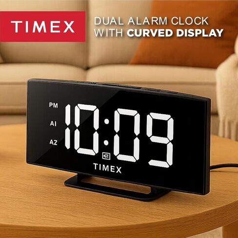 Timex Alarm Clock for Bedroom with Large Display and Battery Backup (T334) in Kuwait