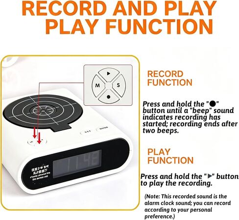 Upgraded Gun and Target Alarm Clock with Gun Shooting Game Digital Shot Timer Alarm Clock Interactive Wake You Shoot Personalized LED Display Bedside Kids Adults Fun Gift Bedroom Office (Black) in Kuwait