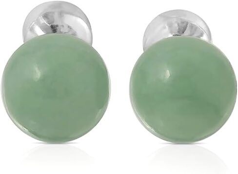 Regalia by Ulti Ramos .925 Sterling Silver Genuine 6mm Jade and Freshwater Cultured Pearl Necklace, Bracelet, and Stud Earrings Jewelry in Saudi Arabia