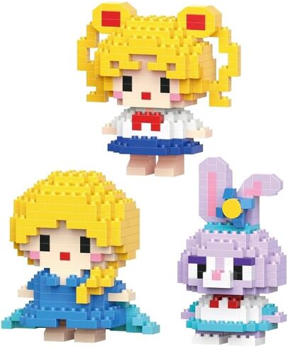 Yummy Baby Products Micro Mini Building Blocks 3 Character Set (500+ Pieces), Ages +14, Toys Gifts for Kids and Adults (3 Pack) (Set 1) in Kuwait