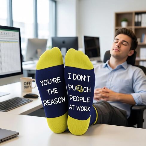 Coworker Gifts - Work Bestie Anniversary Socks, Funny Office Friendship Boss Day Birthday Employee Appreciation Retirement Galentine Valentine Present Secret Santa Christmas Stocking Stuffers in Saudi Arabia