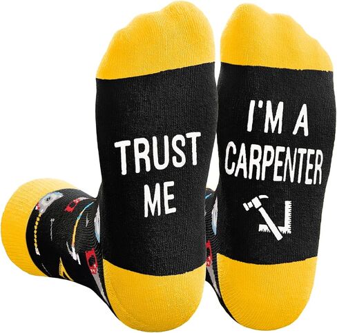 HAPPYPOP Chef Carpenter Gift Ideas - Funny Socks for Chefs, Bakers, Carpenters, Woodworker in Saudi Arabia