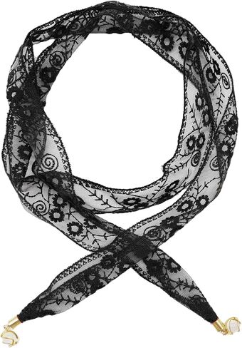 Floral Lace Scarf for Women, Multifunctional Scarves Lightweight Neck Scarf for Headbands Bag Hair Wrist in Kuwait