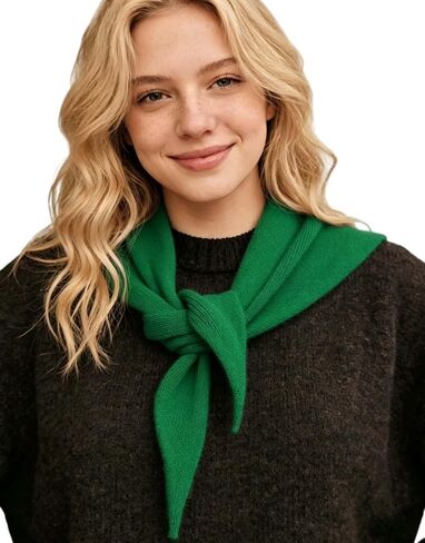 VENVSBEE 100% Wool Scarf for Women - Parisian Versatile Knit Triangle Wrap, Hooded Neck Gaiter & Headscarf in Saudi Arabia