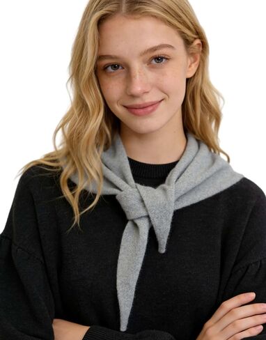 VENVSBEE 100% Wool Scarf for Women - Parisian Versatile Knit Triangle Wrap, Hooded Neck Gaiter & Headscarf in Saudi Arabia