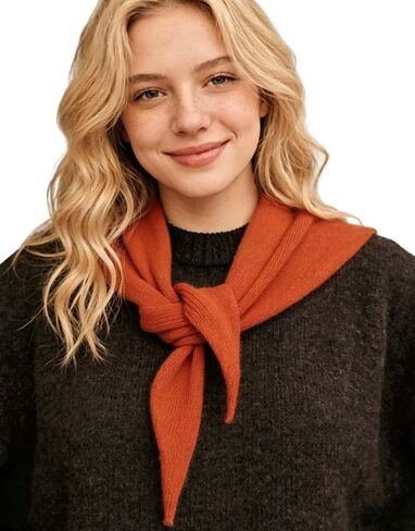 VENVSBEE 100% Wool Scarf for Women - Parisian Versatile Knit Triangle Wrap, Hooded Neck Gaiter & Headscarf in Saudi Arabia