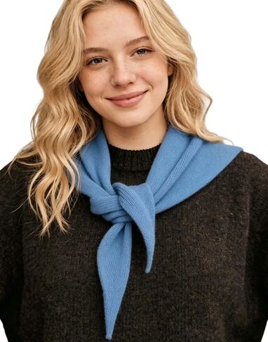 VENVSBEE 100% Wool Scarf for Women - Parisian Versatile Knit Triangle Wrap, Hooded Neck Gaiter & Headscarf in Saudi Arabia
