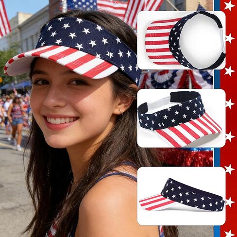 Structured Quick Visors for Women Men - Breathable Sun Protection Sports Visor for 4th of July in Kuwait