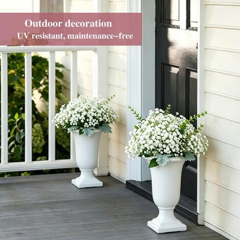 200 Pcs Babys Breath Artificial Flowers White Baby's Breath plastic Flowers Artificial Bulk,faux flowers,Real Touch Small Fake Flowers Baby Breath for Wedding Decor, Party, Home & Garden Decoration in Saudi Arabia