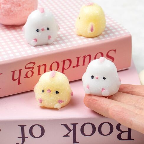 4 Pack Handmade Taba Squishy Fufu Soft Fidget Squeeze Toys, Stress Relief Sensory Toy, Chicken Squishies for Adults in Saudi Arabia
