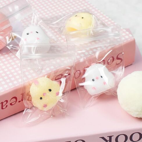 4 Pack Handmade Taba Squishy Fufu Soft Fidget Squeeze Toys, Stress Relief Sensory Toy, Chicken Squishies for Adults in Saudi Arabia