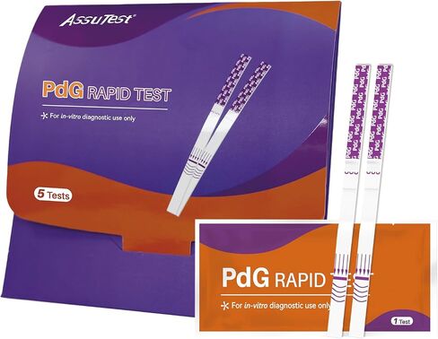 AssuTest PdG Test Strips Progesterone Urine Test for Confirming Ovulation, At-Home Fertility Ovulation Test, Detection Accuracy, Individually Foil-Sealed, 5 Count in Saudi Arabia