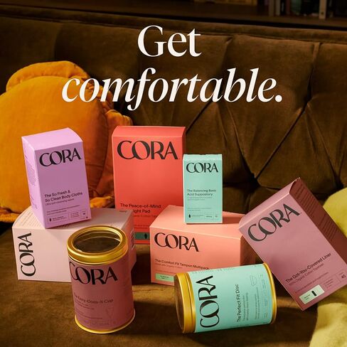 Cora Organic Cotton Non-Applicator Tampons Multipack (18 Regular, 18 Super Non-Applicator Tampons) in Saudi Arabia