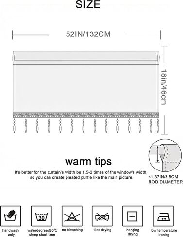 Molaxhome Sequin Valances Curtain Swag Window Valance with Crystal Beads - Rod Pocket Window Treatment for Kitchen Living Room White, W54 x L24 Inch in Saudi Arabia
