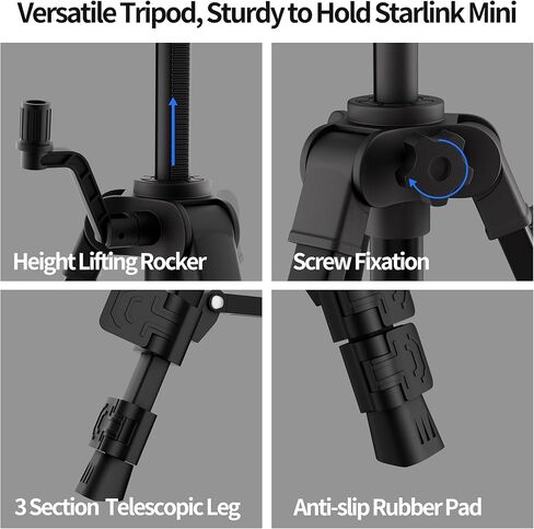 Starlink Mini Mount, RV Roof Rack Mount Kit for Starlink Mini Compatible with Original Pipe Adapter for Horizontal Pole Mounting on Car, RV Ladder, Yacht Rack in Kuwait