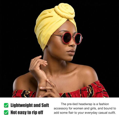 8 Pcs Women Turban African Pre Tied Bonnet Hairwrap Flower Knot Bonnet Beanie Cap Turban Head Wraps Headband Hat, Stretch Turbans Caps for Chemo Hair Loss, Head Scarf Beanie in 8 Colors in Saudi Arabia