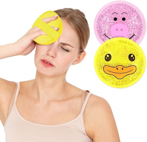 Ice Packs for Injuries Reusable 2 Packs Cold or Warm Compress Cold Packs for Injuries with Strap for Neck Head Fever Wisdom Teeth Recovery First Aid 4.9 Inch in Saudi Arabia