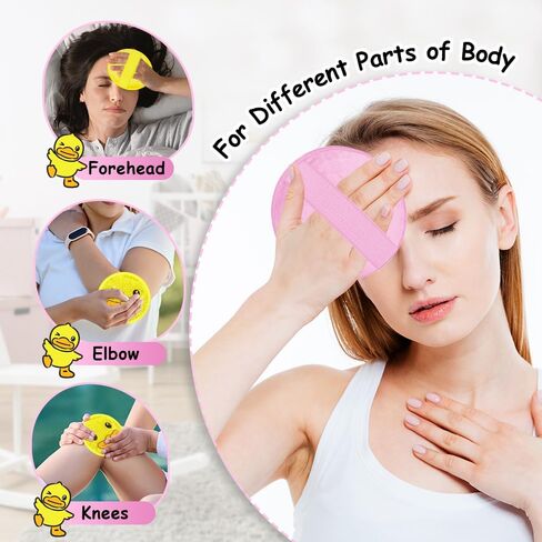 Ice Packs for Injuries Reusable 2 Packs Cold or Warm Compress Cold Packs for Injuries with Strap for Neck Head Fever Wisdom Teeth Recovery First Aid 4.9 Inch in Saudi Arabia