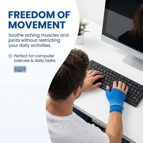 Thumb Wrist Ice Pack Wrap, Reusable Thickened Gel Pad with Long-Lasting Hot Cold Therapy for Carpal Tunnel Relief, Arthritis Pain, Post-Workout, Post-Surgery & Computer Overuse Recovery, Blue, S/M in Saudi Arabia
