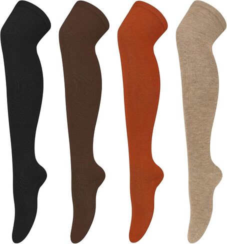 Chalier Womens Thigh High Socks Causal Stockings for Women Soft Thigh Socks in Saudi Arabia