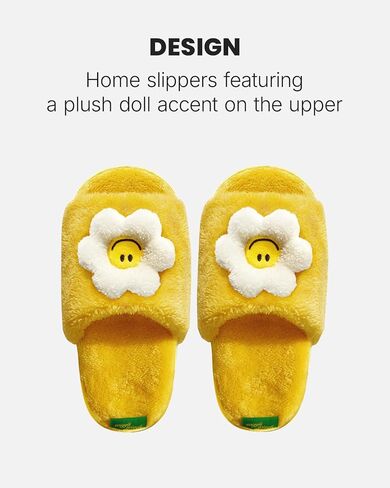 wiggle wiggle Washable House Slippers, Cute Soft Fuzzy Plush Home Slip-On, Cozy Bedroom Indoor Shoes for Women & Men – Smile We Love in Saudi Arabia