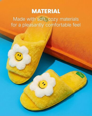 wiggle wiggle Washable House Slippers, Cute Soft Fuzzy Plush Home Slip-On, Cozy Bedroom Indoor Shoes for Women & Men – Smile We Love in Saudi Arabia